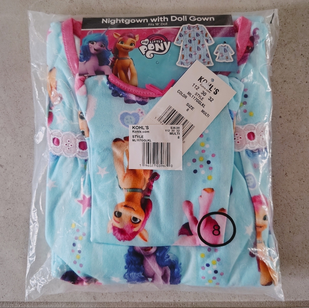 NEW My Little Pony Nightgown with Doll Gown - Picture 2 of 4